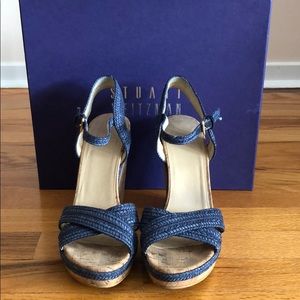 Stuart Weitzman Pixie Woven Wedge size 8.5